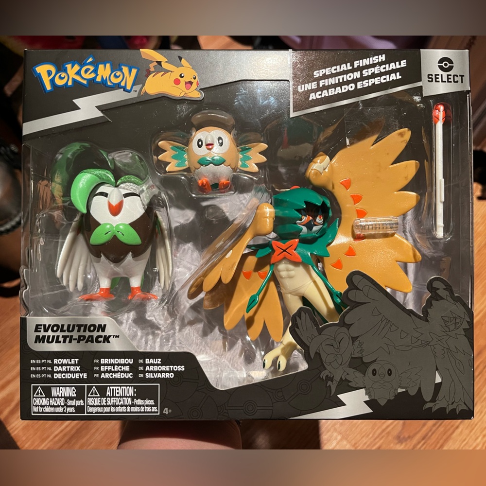 Pokémon Select Evolution Multipack Rowlet/Dartrix/Decidueye Action Figure Set 1